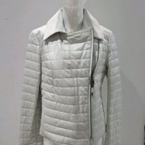 Women's Quilted Puffer Jacket - Cream